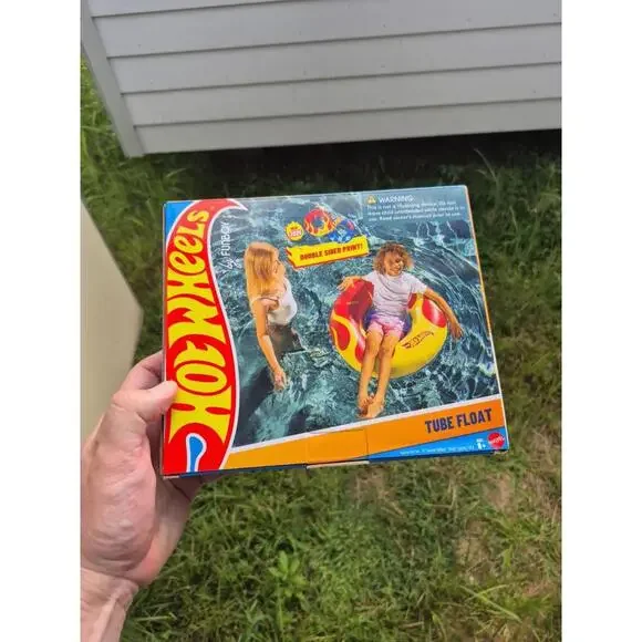 2 Pk Hot Wheels Funboy Double-Sided Tube Pool Float 34" Inflatable Kids Ages 8+ - Picture 2 of 5